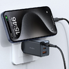 GaN Mcdodo CH-1543 hálózati töltő, 2x USB-C, 1x USB, 67W + USB-C - USB-C 2m kábel (fekete) - 2. kép