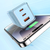 Mcdodo CH-1501 GaN 65W hálózati töltő, 2x USB-C, USB-A (fekete) - 1. kép