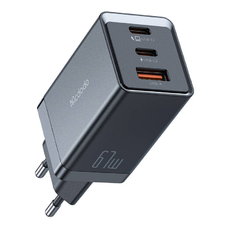 Mcdodo CH-1541 GaN hálózati töltő, 2x USB-C, 1x USB, 67W (fekete)