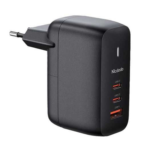 GaN 65W hálózati töltő Mcdodo CH-0291 2x USB-C, USB-A (fekete)
