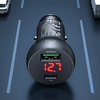Mcdodo CC-7030 autós töltő, USB + USB-C, kijelzővel, 45W (Fekete) - 0. kép