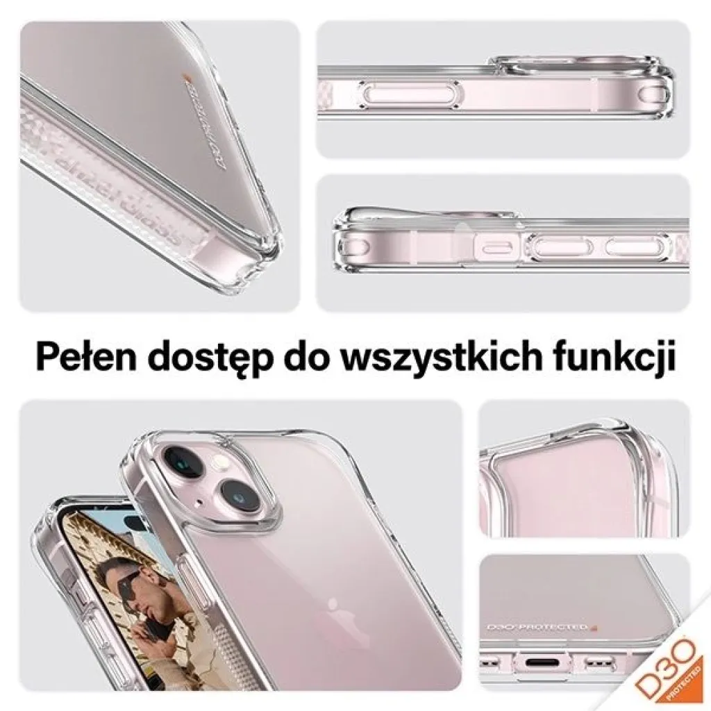 PanzerGlass Privacy Bundle 3in1 Átlátszó tok + Privacy üvegfólia + Kamera lencsevédő iPhone 15 Plus tok - 7