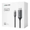Ugreen kábel HDMI kábel - USB Type C 4K 60 Hz 1,5 m fekete-szürke (MM142 50570) - 3. kép