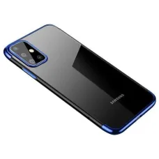 Clear Color Gél TPU Elektoforézis keretes tok Samsung Galaxy A72 4G kék tok