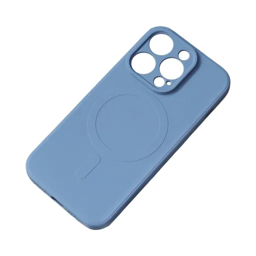 iPhone 14 Pro Max Silicone Case Magsafe - sötétkék tok