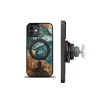 Wood and Resin tok iPhone 12/12 Pro MagSafe Bewood Unique Planet Earth - Kék-Zöld - 0. kép