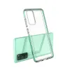 Spring Case átlátszó TPU gél védőtok színes kerettel Samsung Galaxy A72 4G fekete tok - 1. kép