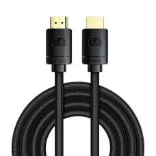 Baseus HDMI 2.1 kábel 8K 60 Hz 48 Gbps / 4K 120 Hz / 2K 144 Hz 3D eARC QMS Dynamic HDR VRR ALLM 3 m fekete (CAKGQ-L01)