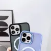 Mágneses tok MagSafe-szel, Color Matte tok iPhone 14 Plus - bordó - 1. kép