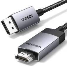 Ugreen DP119 15773 DisplayPort / HDMI 4K 60Hz kábel 1m - szürke