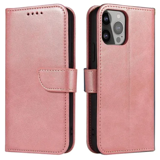 Magnet Case Samsung A15 fliptok és pénztárca funkcióval - rózsaszín tok Magnet Case Samsung A15 fliptok és pénztárca funkcióval - rózsaszín tok