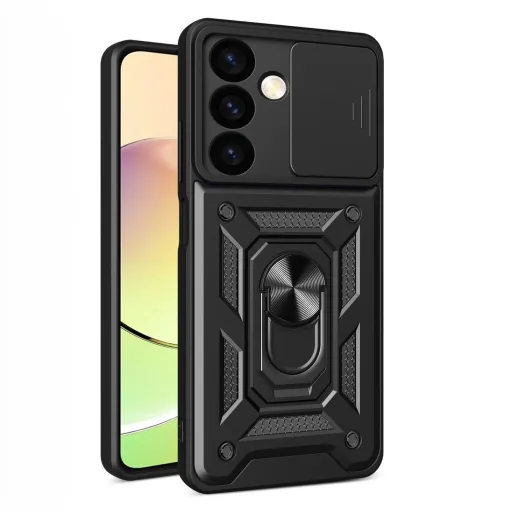 Hybrid Armor Camshield páncélozott tok Samsung Galaxy A25-hez kamerafedéllel - fekete