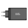 Silver Monkey GaN 130W fali töltő 3x USB-C PD 1x USB-A 3.0 QC - fekete - 1. kép