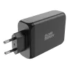 Silver Monkey GaN 130W fali töltő 3x USB-C PD 1x USB-A 3.0 QC - fekete - 2. kép