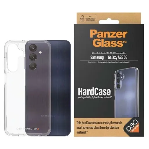 PanzerGlass HardCase D3O® Bio anyaggal és katonai minősítéssel Samsung Galaxy A25 5G - átlátszó tok