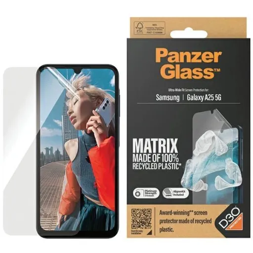 PanzerGlass Ultra-Wide Fit Tempered Glass with D3O® üvegfólia Samsung Galaxy A25 5G készülékhez