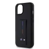 BMW M Collection PU Grip Stand Tricolor Line iPhone 15 tok Fekete - 3. kép