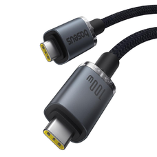 Baseus Crystal Shine CB000089 USB-C / USB-C USB3.2 kábel 100W 20Gbps 1.5m – fekete