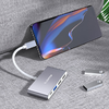 Lention 4in1 Hub USB-C to USB 3.0 + 2x USB 2.0 + USB-C (ezüst) - 3. kép