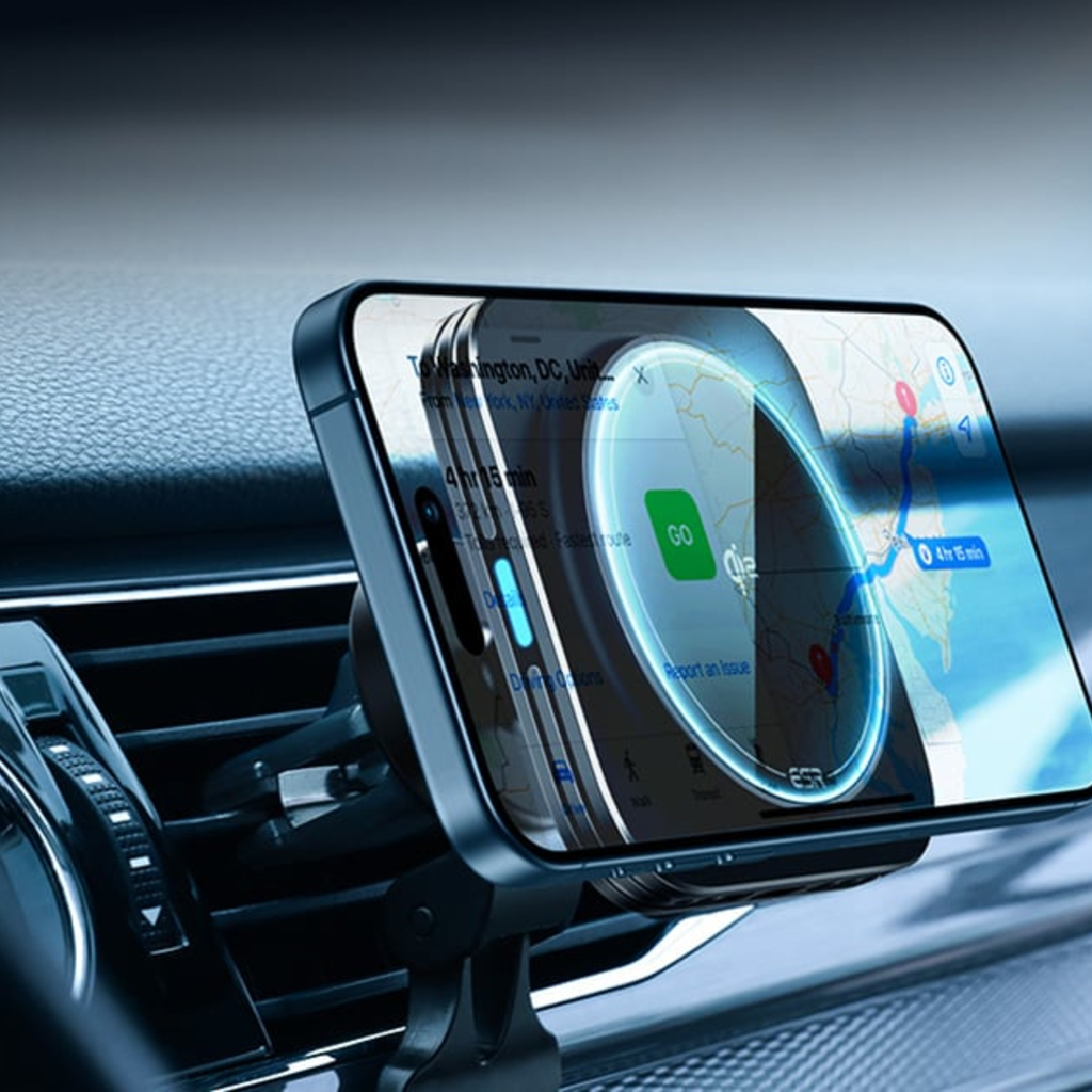 ESR Halolock Magnetic QI2 autós telefontartó MagSafe 15W induktív töltővel a légbeömlőhöz - fekete - 7