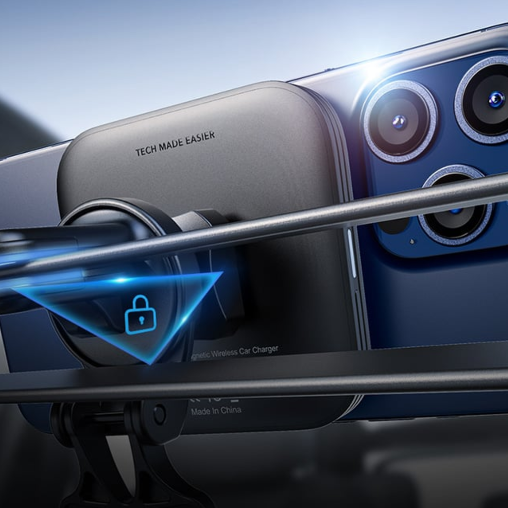 ESR Halolock Magnetic QI2 autós telefontartó MagSafe 15W induktív töltővel a légbeömlőhöz - fekete - 10