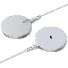 ESR Halolock Qi2 Mini Vezeték Nélküli Töltő 15W MagSafe-kel - Ezüst