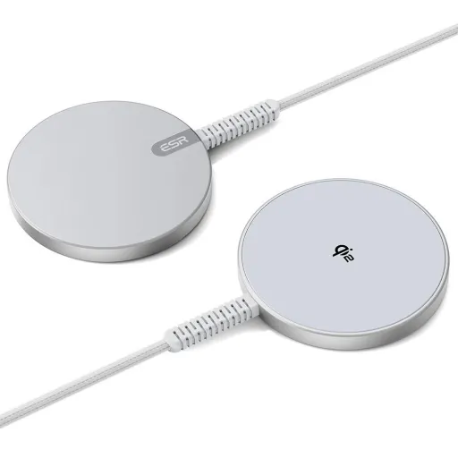 ESR Halolock Qi2 Mini Vezeték Nélküli Töltő 15W MagSafe-kel - Ezüst