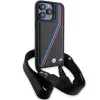 BMW M Edition Carbon Tricolor Lines & Strap tok iPhone 15 Pro - fekete - 1. kép