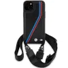 BMW M Edition Carbon Tricolor Lines & Strap tok iPhone 15 Plus / 14 Plus - fekete - 0. kép