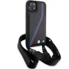 BMW M Edition Carbon Tricolor Lines & Strap tok iPhone 15 Plus / 14 Plus - fekete - 1. kép