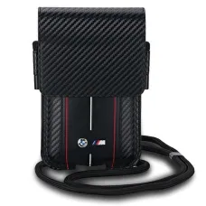 BMW Carbon & Red Stripe telefontok - fekete