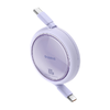 Baseus Free2Draw USB-C - USB-C kábel, PD, 100 W, 1 m (lila) - 0. kép
