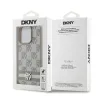 DKNY PU Bőrből Készült Kockás és Csíkos Mintájú Tok iPhone 13 Pro-hoz Bézs - 4. kép