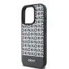 DKNY PU Leather Repeat Pattern Bottom Stripe MagSafe tok iPhone 13 Pro Max-hoz fekete - 2. kép