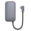 Baseus PadJoy 4 az 1-ben hub, USB-C - USB 3.0 + HDMI + USB-C PD + mini jack 3,5 mm (szürke) - 0. kép