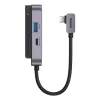 Baseus PadJoy 4 az 1-ben hub, USB-C - USB 3.0 + HDMI + USB-C PD + mini jack 3,5 mm (szürke) - 1. kép