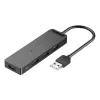 USB 2.0 4-Port Hub hálózati adapterrel, Vention CHMBB 0,15m, Fekete - 0. kép