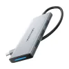 USB-C to HDMI, 3x USB 3.0, SD, TF, PD Hub Vention TOPHB 0.15m Szürke - 1. kép