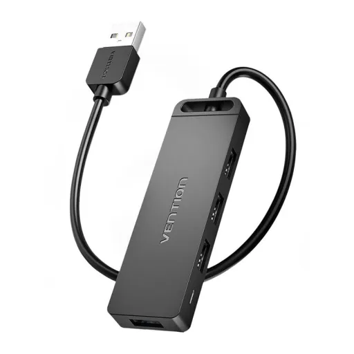 USB 2.0 4-Port Hub hálózati adapterrel Vention CHMBF 1m Fekete