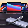 UGREEN Revodok CM490 5 az 1-ben adapter hub, USB-C, 2x USB-A 3.0, USB-A 2.0, 2x HDMI 4K/60Hz, SD/TF, RJ45 (ezüst) - 4. kép