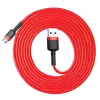 Baseus Cafule Nylon harisnyázott USB/Micro USB kábel QC3.0 1.5A 2m fekete/piros - 2. kép