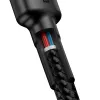 Baseus Cafule Nylon harisnyázott USB-Type C/USB-Type C kábel PD PD2.0 60W 20V QC3.0 2A 1m fekete - 1. kép