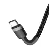 Baseus Cafule Nylon harisnyázott USB-Type C/USB-Type C kábel PD PD2.0 60W 20V QC3.0 2A 1m fekete - 4. kép