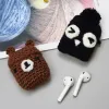 Airpods 1/2 ultravékony szilikon tok gyapjú maci mintás burkolattal - 4. kép