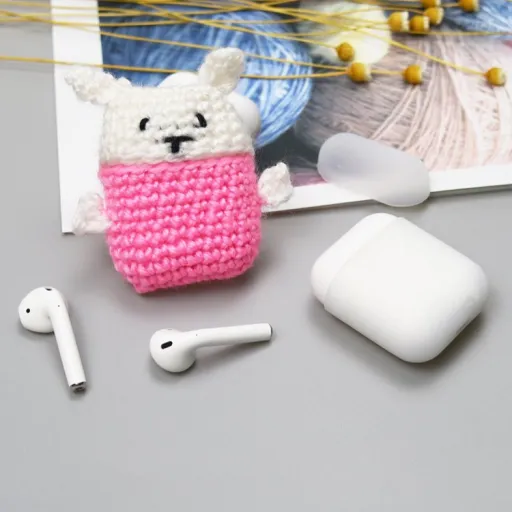 Airpods 1/2 ultravékony szilikon tok gyapjú nyuszi mintás burkolattal Airpods 1/2 ultravékony szilikon tok gyapjú nyuszi mintás burkolattal