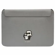 Karl Lagerfeld Saffiano Karl&Choupette tok 14 hüvelykes laptophoz - ezüst