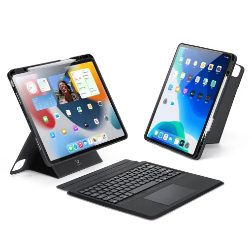 Dux Ducis DK Series Bluetooth billentyűzet tok Apple iPad Pro 12.9 (2020/2021/2022) - Fekete tok