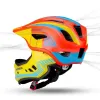 Rockbros TT-32SOYB-S gyermek kerékpáros sisak levehető állvédővel, méret S - sárga-narancs - 3. kép