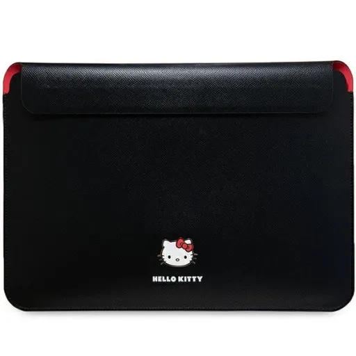 Hello Kitty PU Fém Logós laptop tok 14" laptophoz - fekete