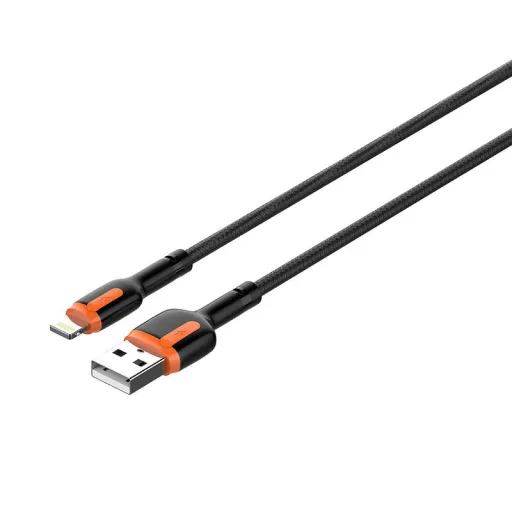LDNIO LS531, USB - Lightning 1m Kábel (Szürke-Narancs)